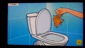 Показываю что нельзя смывать в унитаз