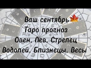 #Таро прогноз. Сентябрь для знаков Овен, Лев, Стрелец. Водолей, Близнецы, Весы.