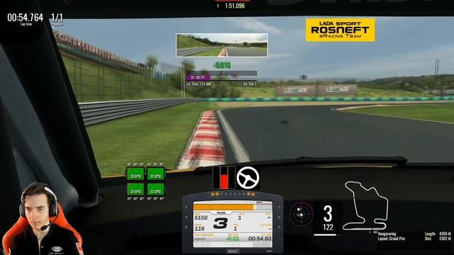 LADA Sport ROSNEFT eChampionship 1 stage leaderboard Hotlap 1.51.067 смотреть онлайн