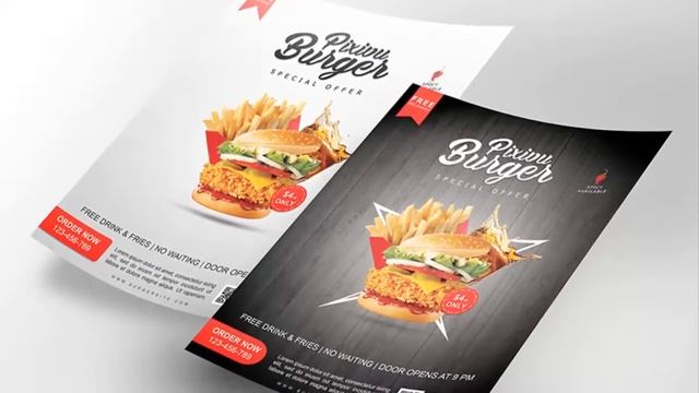 Photoshop CS6 Free Download – Food/Restaurant Flyer Template смотреть онлайн