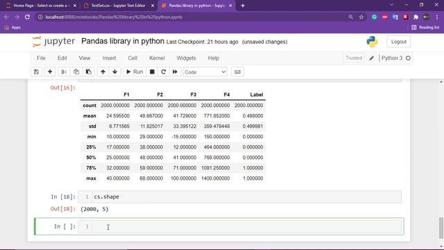 Pandas Python Tutorial| How to Read CSV File in Python Pandas methods | Pandas in Python PART-2