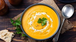 Азиатский суп из печеной тыквы полезно и вкусно Рецепт