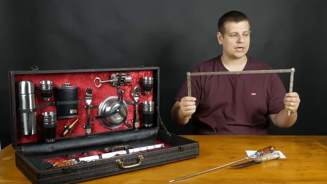 Подарочный набор для шашлыков в кейсе! Набор шампуров в чемодане - отличный подарок! смотреть онлайн