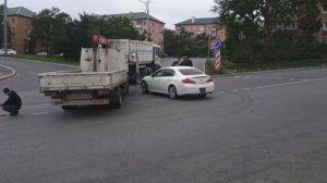 ДТП на Строителе - Исузу и Скай.