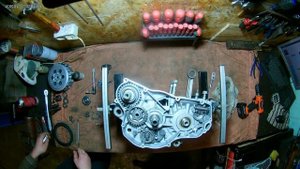 Сборка двигателя SUZUKI RM 250/Assembly of the SUZUKI RM 250 engine