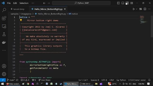#fast #image #mirror #bottom #right with #my 100% #pure #python #graphics #library смотреть онлайн