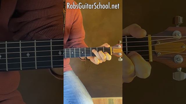 Learn to play the easy F chord. Check us out at RobsGuitarSchool.net/learn #beginnerguitar #guitar