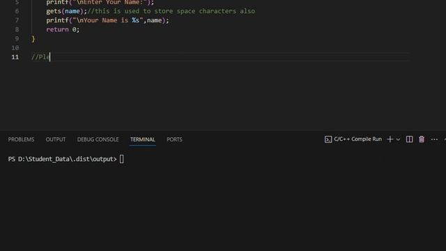 C Program To Display Your Name?