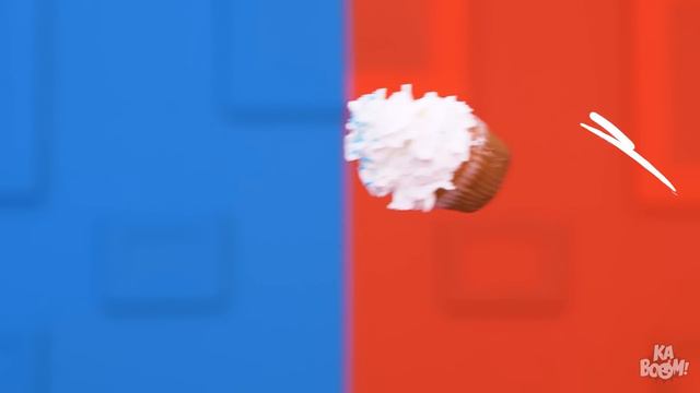 RED FOOD vs BLUE FOOD FIGHT CHALLENGE! Last To Stop Eating WINS! By Kaboom! смотреть онлайн