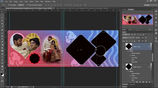 How To Use Wedding PSD Template In Photoshop Cs6 - HINDI By Somnath Photography смотреть онлайн