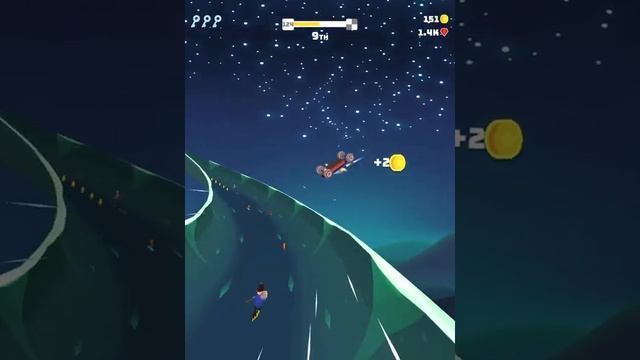 Winning 1st place in a race in the game turbo stars !