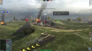 Normandy - Hills map in World of Tanks Blitz (battle 07) using Grizzly (5 vs 5 battle)