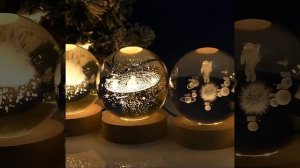 Астрономический светодиодный 3D ночник, хрустальный шар со светодиодным освещением, с USB