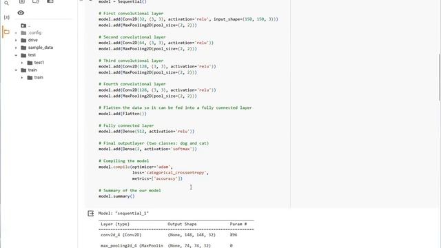 2023 UEF AI Course Dogs vs  Cats coding example instruction