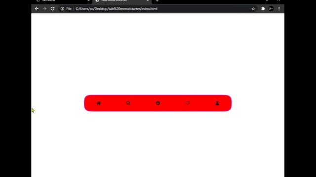 Animated tab menu using only HTML AND CSS | Navigation Menu | Navbar using HTML/CSS.