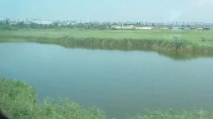 Ростов-Главный из окна поезда 472 Адлер - Москва река Дон