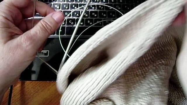 Вязание на круговых спицах. Примерка.Вязание с LusiTen #ЛюдмилаТен