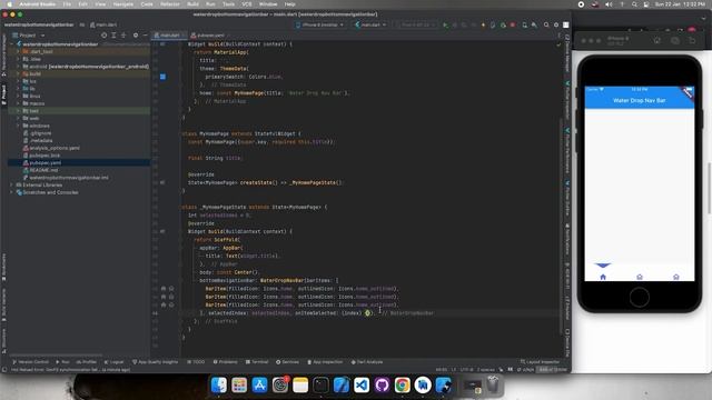 Flutter: Water Drop Bottom Navigation Bar смотреть онлайн