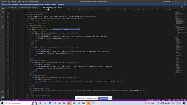 How to create contact form in php?