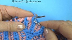 БРИОШЬ 7 УРОК  Убавление 4 петель Brioche knitting Four loops decrease Вязание на спицах