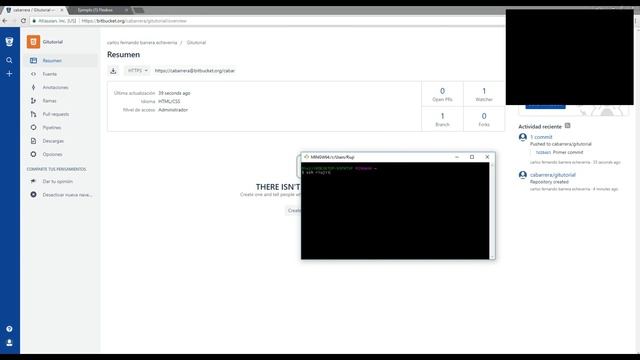 Configuración Git Local , Server con Bitbucket смотреть онлайн