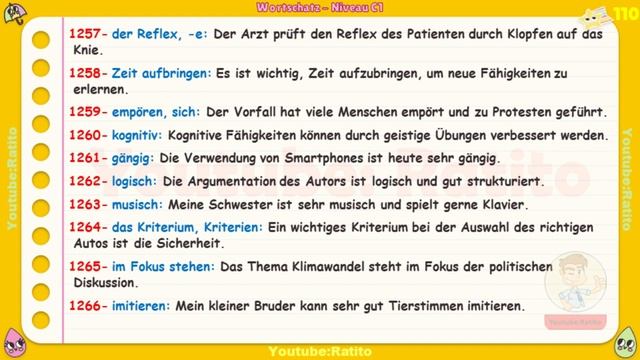 Wortschatz C1 - 9 - Deutsch Training