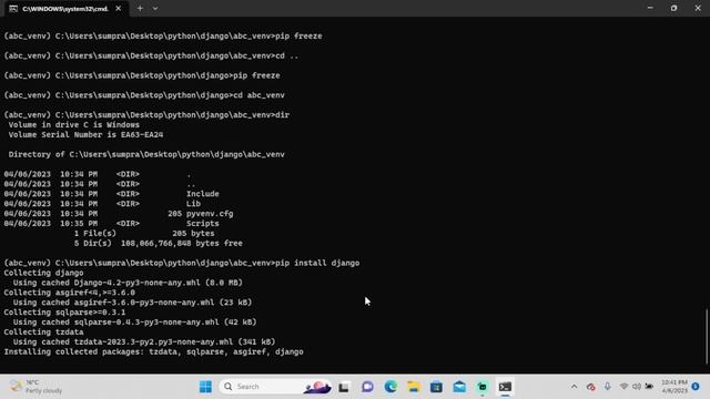 2023 | Tutorial of Django  | Setting up virtual environment | Set up a Django project and Start App