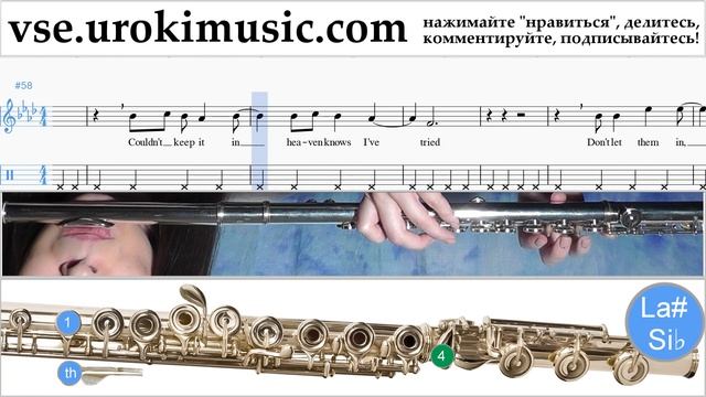 Уроки флейты FROZEN - Let It Go Ноты Самоучитель часть 2 um-821