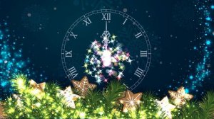 Новогодний футаж - Часы, Двенадцать!