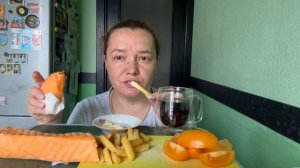 Мукбанг, шаурма и картофель фри