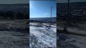 1й заезд тренировки мотокросса в Кяхте?