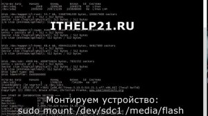 Подключение флешки в Linux.