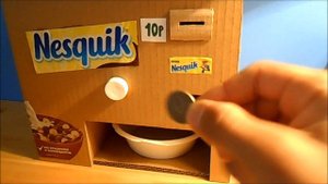 Автомат для Nesquik своими руками из картона