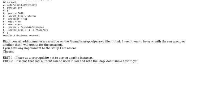 How do you link ldap users with svn? смотреть онлайн