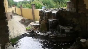 Сложный и удивительно красивый декоративный водопад "Скала с тремя каскадами"!