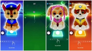 Chase 🆚 Marshall 🆚 Skye 🆚 Rubble   PAW Patrol   Tiles Hop EDM Rush🎶   Who Is Best🎯