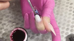 Наращивание Верхние формы Выкладной витражный Френч