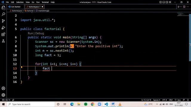 Java loops | write a program to print the factorial of given number | #16 смотреть онлайн
