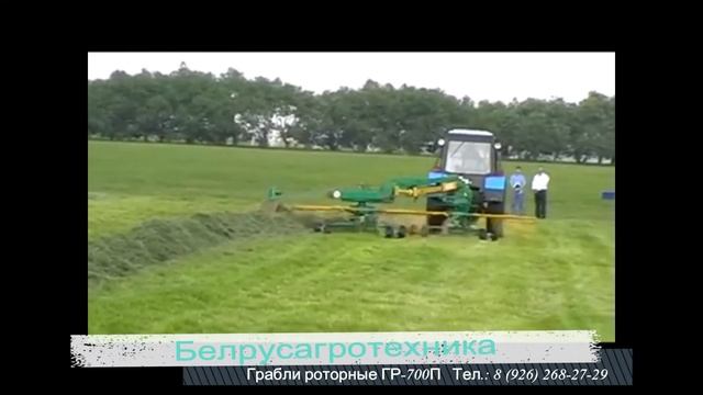 Грабли роторные ГР-700П в работе смотреть онлайн