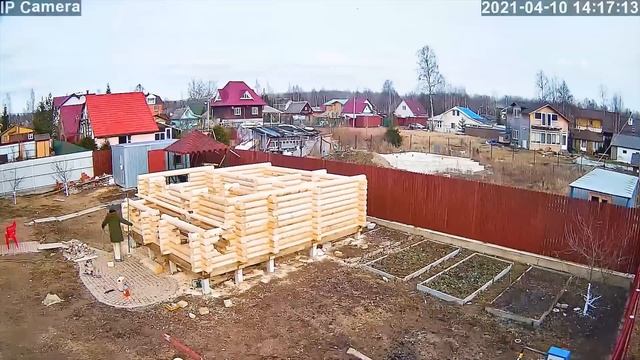 Сборка бани из бревна за 2 минуты смотреть онлайн