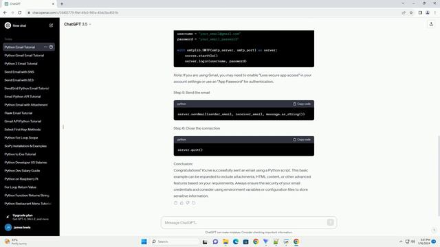 send mail using python script
