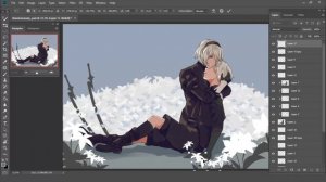 NieR Automata  - 2B y 9S | Speedpaint【Clip Studio Paint】