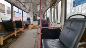 Пенза, поездка на троллейбусе ЗиУ 682Г 016 (017) по 1 маршруту. ( Мост RABA 318)