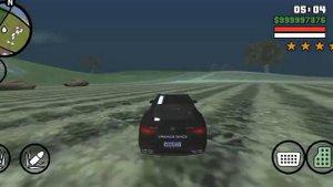 Угнал полицейский Mercedes и получил 6 звёзд розыска в GTA SAN ANDREAS Моды