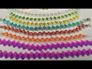Украшения из бисера. Браслет, колечко. Мастер класс. Пошаговый МК для начинающих.