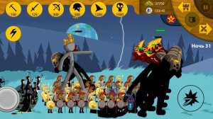 Лазерная ПУШКА против ЗОМБИ! 30+ НОЧЕЙ СТРАХА в стикмен игре Stick war Legacy Зомби режим