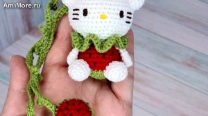 Амигуруми: схема Брелок Китти. Игрушки вязаные крючком.