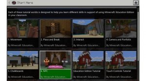 Using the How to Play Tutorials in Minecraft Education