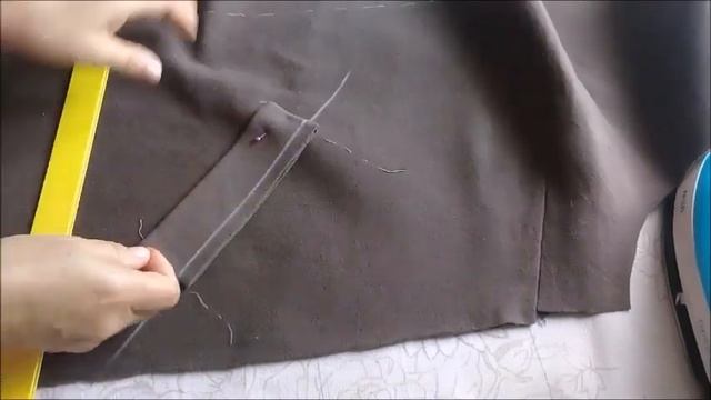 Пальто. Карман с настрочной листочкой. Часть 8