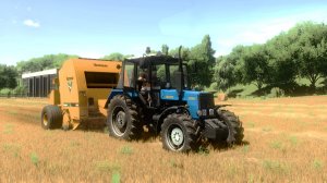 Farming Simulator 22 / Карта Сосновка #39 Прессование соломы МТЗ-1025.2